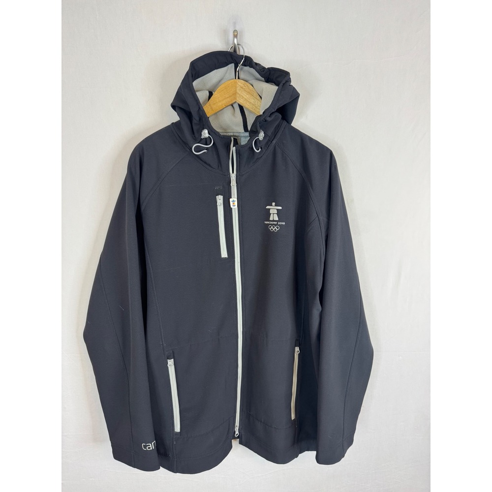 Vancouver 2010‎ Olympics Elevate Softshell Jacket Mens Large Black Full Zip